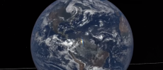 The Earth Polychromatic Imaging Camera (EPIC) from NASA captures photos of our once every hour, in which some of the shots appear to have strange flashes. (YouTube)