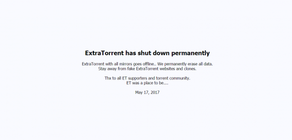 ExtraTorrent permanently shut down its website on Wednesday. (YouTube)