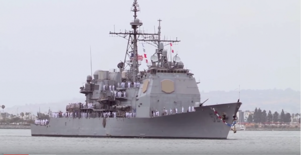 The USS Bunker Hill is slated to retire in 2019 but no replacements have been named so far. (YouTube)
