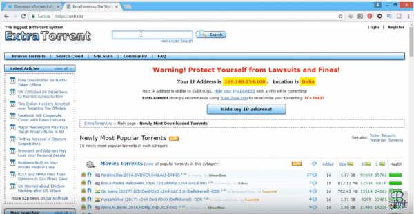 Another two Extratorrent look alike websites surfaced on the Internet. (YouTube)