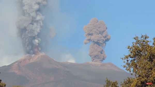 Mount Etna erupted 22 times earlier of this month, coughed up incandescent rock due to short bursts.  (YouTube)