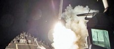 USS Ross unleashes a Tomahawk against a Syrian Air Force base.