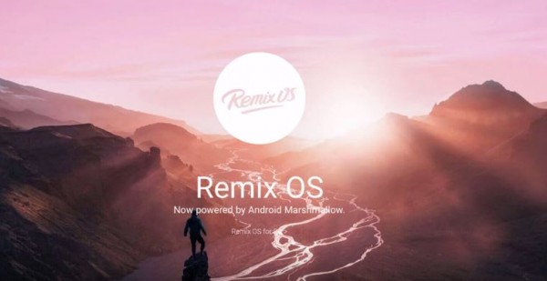 Remix OS logo is on display.