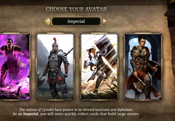  'Elder Scrolls Legends' avatar are being displayed. 