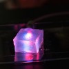 Three-dimensional slab of gelatin that contains a microvascular network.