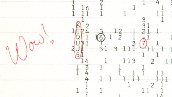 Scientists may have finally solved the mysterious source of the "Wow!" signal discovered 40 years ago. (YouTube)