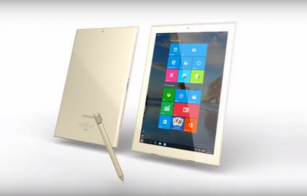 Toshiba has shown off the 12-inch Windows 10 Dynapad tablet at the CES 2016.