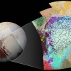 This map of the left side of Pluto’s heart-shaped feature uses colors to represent Pluto’s varied terrains, which helps scientists understand the complex geological processes at work.