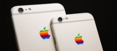 iPhones with Retro Logos