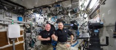 NASA astronaut Scott Kelly and Russian cosmonaut Mikhail Kornienko marked their 300th consecutive day aboard the International Space Station on Jan. 21, 2016. The pair will land March 1 after spending a total of 340 days in space.