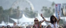 Concert-goers cheer during a performance by 'The xx' at the Coachella Music Festival in Indio, California April 17, 2010.