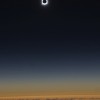 The total solar eclipse last Tuesday over a flight from Alaska to Hawaii.