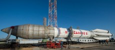 Roscosmos' Proton rocket that will launch the ExoMars mission tomorrow.