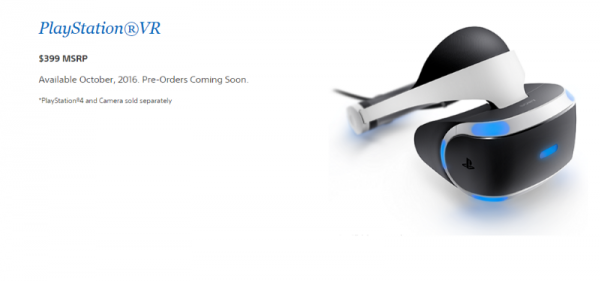 Sony PSVR headset will cost consumers $399 when it becomes available in October of this year. Unfortunately, key components are missing from the package.