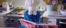 Cookie Monster is impatient when baking cookies with the help of Siri on the Apple iPhone. Luckily, he did not went ahead and eat them raw.