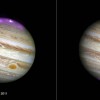 Solar storms are triggering X-ray auroras on Jupiter that are about eight times brighter than normal over a large area of the planet and hundreds of times more energetic than Earth’s ‘northern lights,’ according to a new study using data from NASA’s Chand