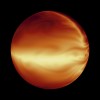The turbulent atmosphere of a hot, gaseous planet known as HD 80606b is shown in this simulation based on data from NASA's Spitzer Space Telescope.