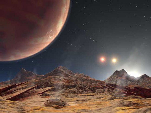 A Jupiter like exoplanet is discovered to have three suns.