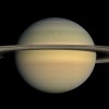 Saturn as seen by NASA's Cassini spacecraft in 2008. Long-term tracking of the spacecraft's position has revealed no unexplained perturbations in Cassini's orbit.