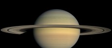 Saturn as seen by NASA's Cassini spacecraft in 2008. Long-term tracking of the spacecraft's position has revealed no unexplained perturbations in Cassini's orbit.