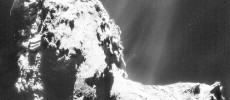 Comet 67P's coma. Four image NAVCAM mosaic comprising images taken on 20 November.