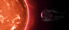 Hot, super Earths are exoplanets near their suns, which have atmospheres being torn apart by their host stars.
