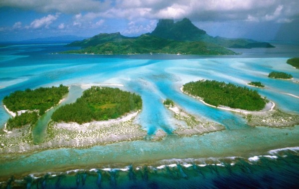 Bora Bora islands in Polynesia are at risk of heavier rainfall in this century.