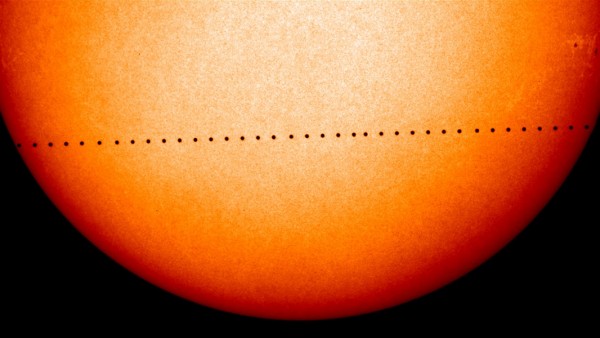 The 2016 Mercury transit (depicted conceptually here) will occur between about 7:12 a.m. and 2:42 p.m. EDT on May 9.