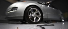 A plug is seen coming from the Chevrolet Volt electric car during the North American International Auto Show in Detroit, Michigan January 13, 2009.