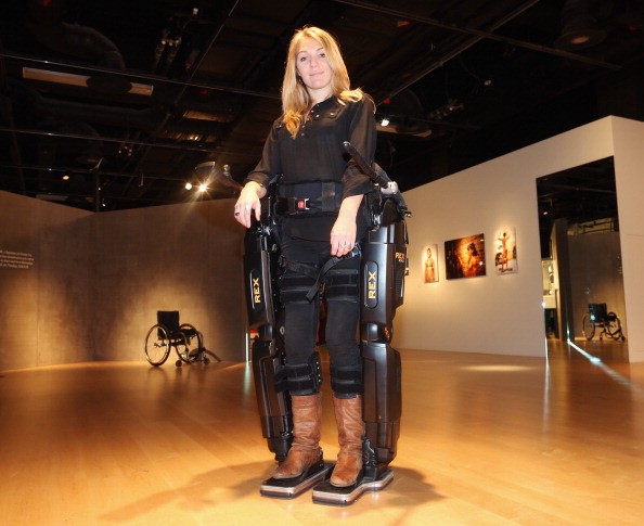 Sophie Morgan Tests Out Rex A Robotic Walking System To Stand And Walk Upright