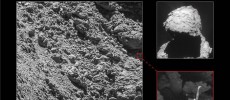 Rosetta’s lander Philae has been identified in OSIRIS narrow-angle camera images taken on 2 September 2016 from a distance of 2.7 km. The image scale is about 5 cm/pixel.