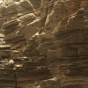 This closeup view from NASA's Curiosity rover shows finely layered rocks, deposited by wind long ago as migrating sand dunes