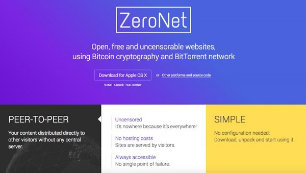 ZeroNet homepage