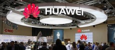 Huawei display at an electronics expo in Berlin