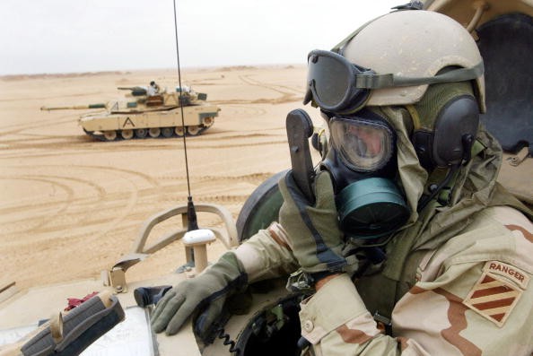 US Military near the Iraqi border in Kuwait