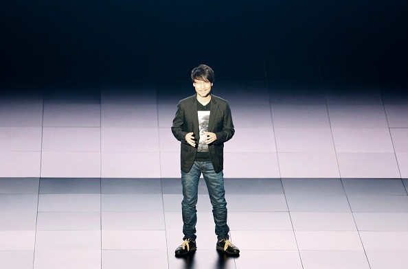 Video game creator Hideo Kojima unveils his new game on stage during the PlayStation E3 2016 Press Conference at The Shrine Auditorium in Los Angeles, California.