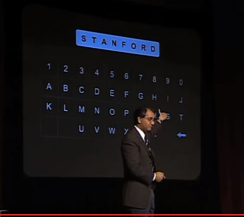 Krishna Shinoy demonstrates how the Stanform brain machine interface functions.