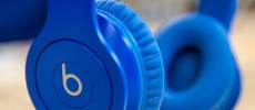 Beats headphones are sold in an Apple store in New York City. 