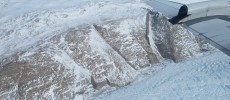 An east Greenland glacier seen from the NASA P-3.