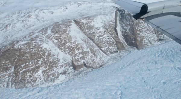 An east Greenland glacier seen from the NASA P-3.