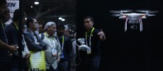 A DJI employee demonstrates flying a drone at CES 2016 at the Las Vegas Convention Center in Las Vegas, Nevada. 