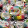 Pieces of candy featuring the Google logo are seen at the official opening party of the Google offices in Berlin, Germany. 