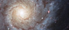 Messier 74, also called NGC 628, is a stunning example of a grand-design spiral galaxy that is viewed by Earth observers nearly face-on.