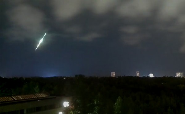 Screenshot from a video of the fireball on Tuesday, October 4, from the UTSC Observatory 