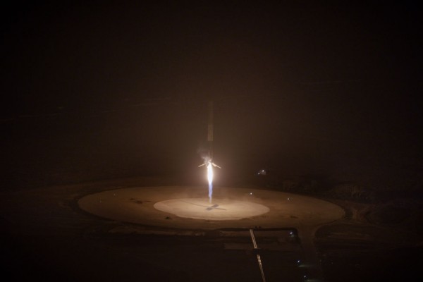 The Falcon 9 rocket lands safely for the first time last December after launching ORBCOMM satellites.