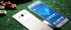 The Samsung Galaxy A8 (2016) comes in blue, grey, and pink color.