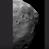 Representation of the surface of Phobos.