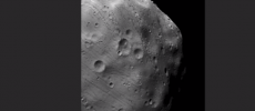 Representation of the surface of Phobos.