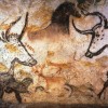 Cave painting of aurochs, horses, and deer at Lascaux, France.