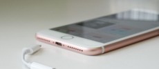 The Apple iPhone 7 has a non-physical, pressure-sensitive home button.  (Wikimedia Commons)